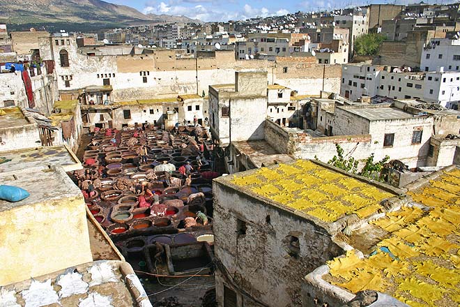 Fès, quartier des tanneurs