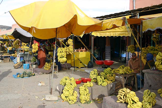 Maroc, vente de bananes