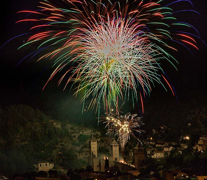 Cahors, feu d'artifice